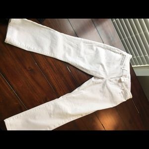 Loft White cropped jeans